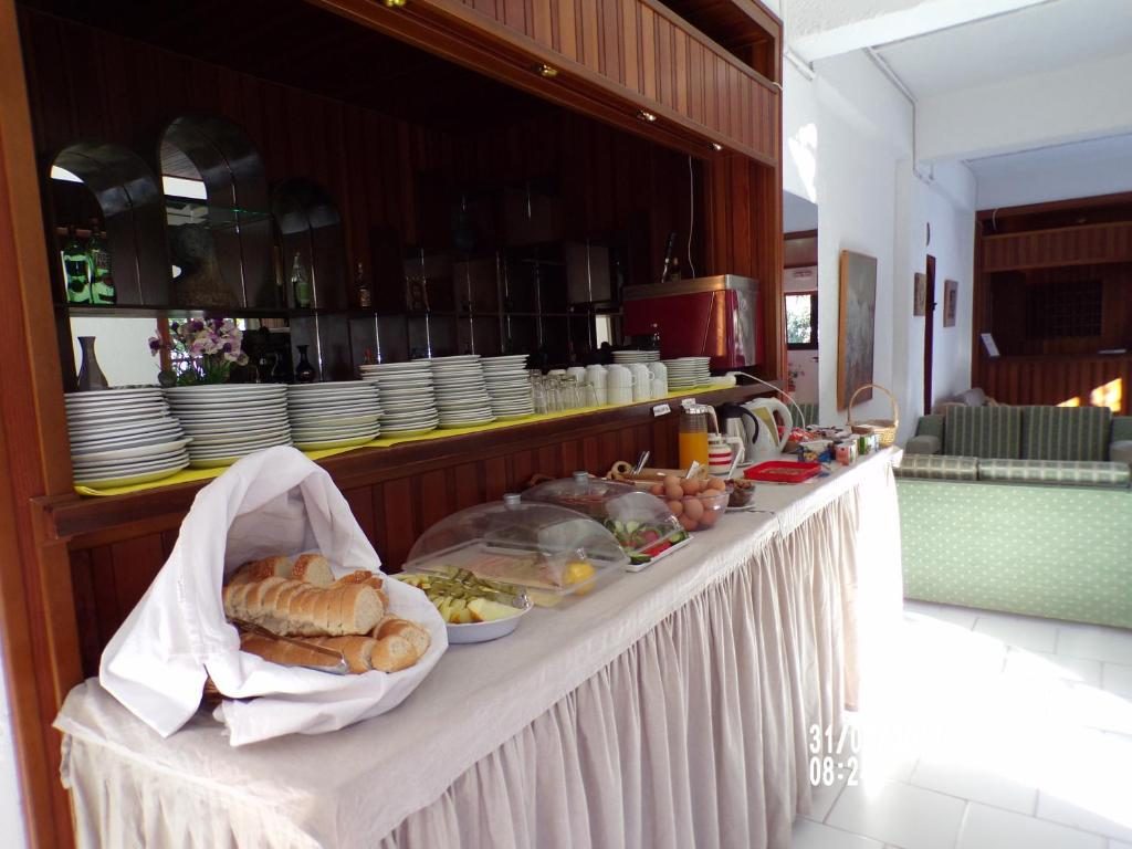 Breakfast selection at Sunlight Hotel
